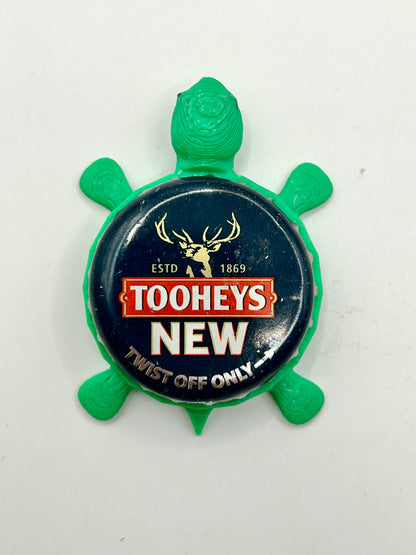 Tooheys New - Bottle Cap Magnet Turtle Shell Shocked Art