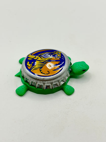Tiger Beer (Yellow Tiger) - Bottle Cap Magnet Turtle Shell Shocked Art
