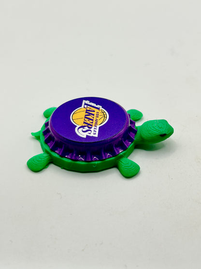 Los Angeles Lakers - Bottle Cap Magnet Turtle Shell Shocked Art