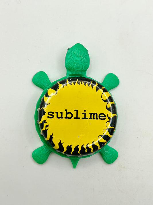 Sublime Brewing (Black) - Bottle Cap Magnet Turtle Shell Shocked Art