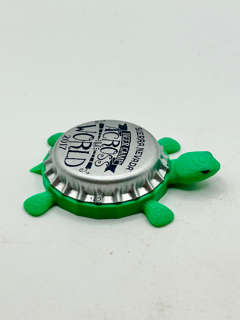 Sierra Nevada Beer Camp (Across The World) - Bottle Cap Magnet Turtle Shell Shocked Art
