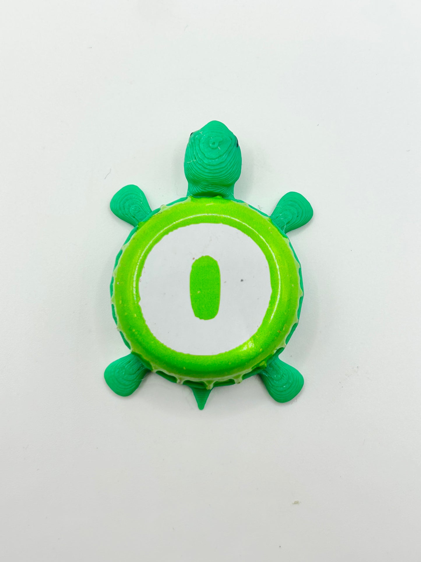 Omission Beer (Lime Green) - Bottle Cap Magnet Turtle