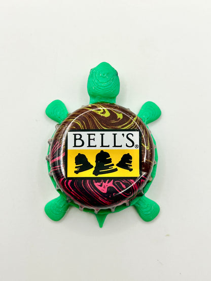 Bell's Beer (Incessant Double New England IPA) - Bottle Cap Magnet Turtle Shell Shocked Art