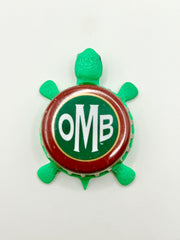 Olde Mecklenburg Brewing (OMB) - Bottle Cap Magnet Turtle Shell Shocked Art