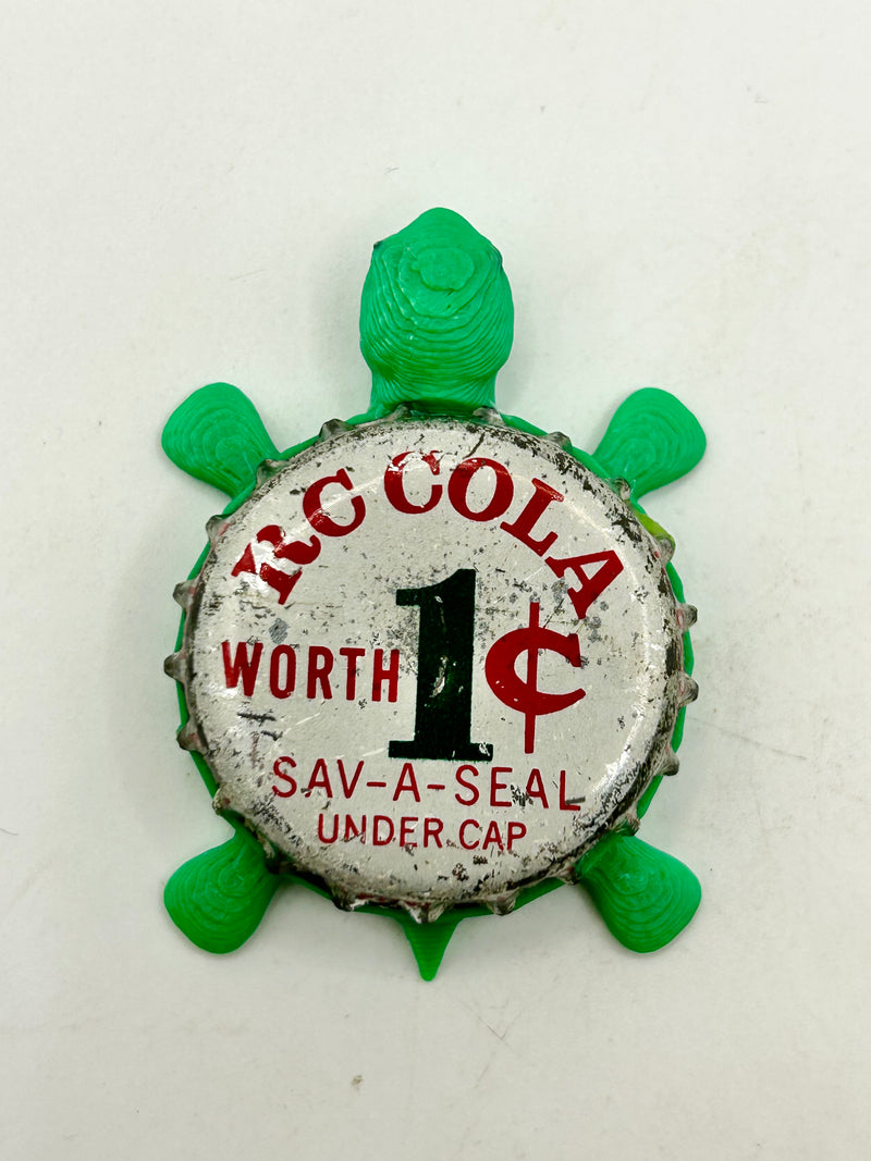 RC Cola (Vintage, One Cent) - Bottle Cap Magnet Turtle Shell Shocked Art