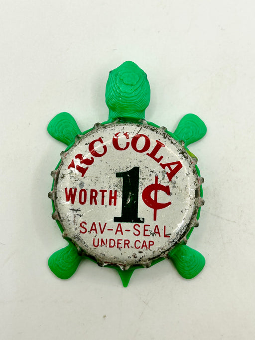 RC Cola (Vintage, One Cent) - Bottle Cap Magnet Turtle Shell Shocked Art