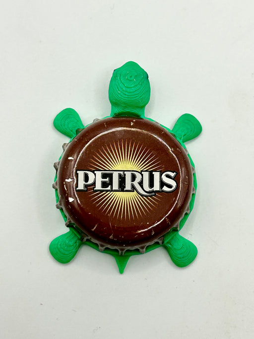 Petrus Beer (Vintage) - Bottle Cap Magnet Turtle Shell Shocked Art
