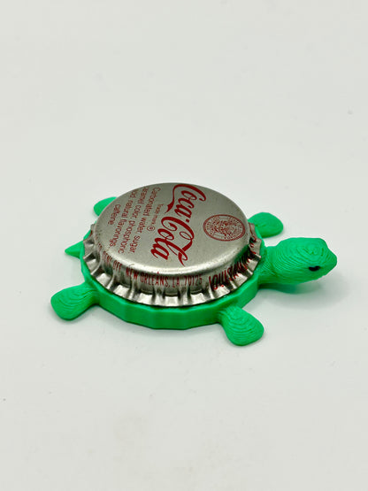 Coca Cola (Louisiana State) - Bottle Cap Magnet Turtle Shell Shocked Art
