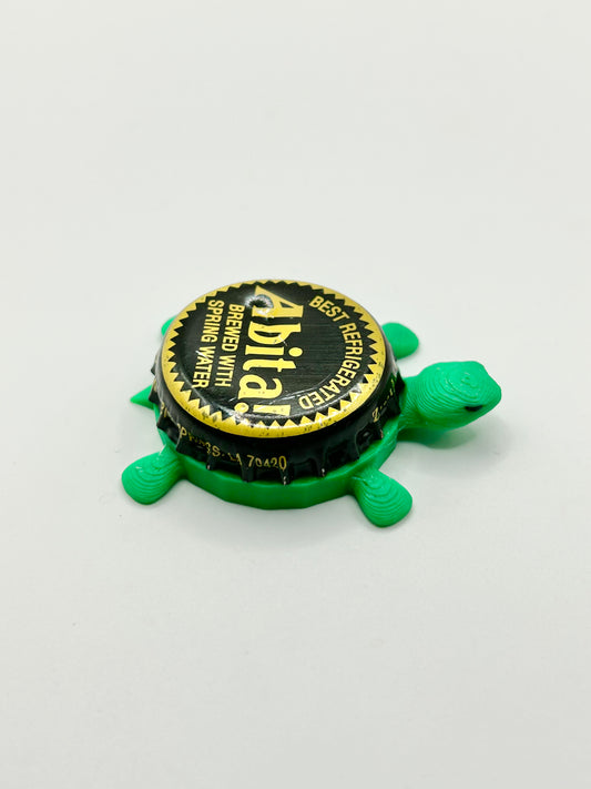 Abita Beer (Black & Yellow Cap) - Bottle Cap Magnet Turtle