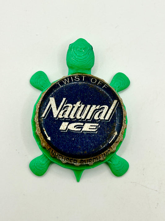 Natural Ice (Vintage) - Bottle Cap Magnet Turtle