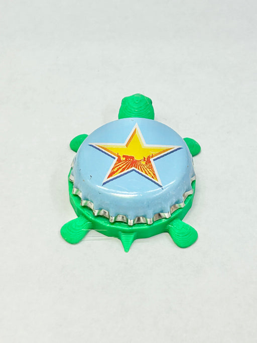 Newcastle Summer Ale - Bottle Cap Magnet Turtle Shell Shocked Art