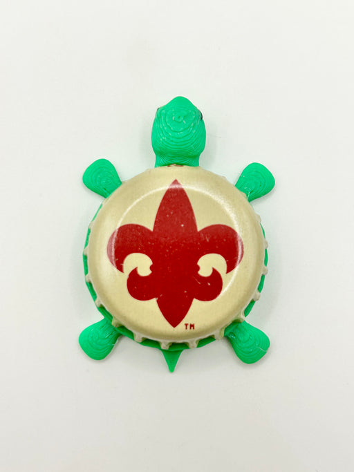 Bayou Teche Brewing (Beige) - Bottle Cap Magnet Turtle Shell Shocked Art