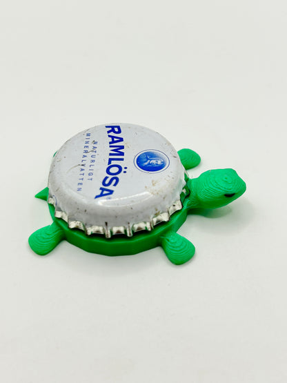 Ramlosa Water - Bottle Cap Magnet Turtle Shell Shocked Art