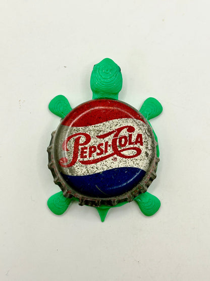Pepsi Cola (Vintage) - Bottle Cap Magnet Turtle Shell Shocked Art