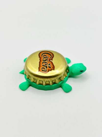 Casera Soda (Gold) - Bottle Cap Magnet Turtle Shell Shocked Art