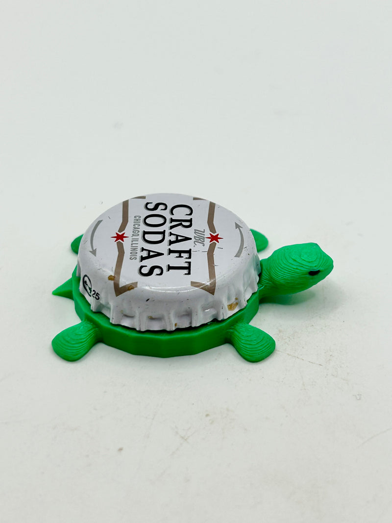 Goose Island Craft Sodas (WBC) - Bottle Cap Magnet Turtle Shell Shocked Art