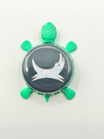 Brew Dog (Gray) - Bottle Cap Magnet Turtle Shell Shocked Art