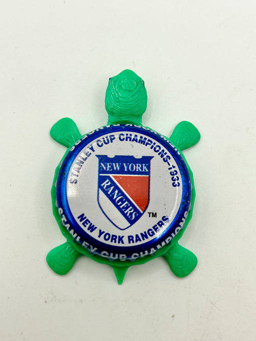 New York Rangers Stanley Cup Champions (1933) - Bottle Cap Magnet Turtle Shell Shocked Art