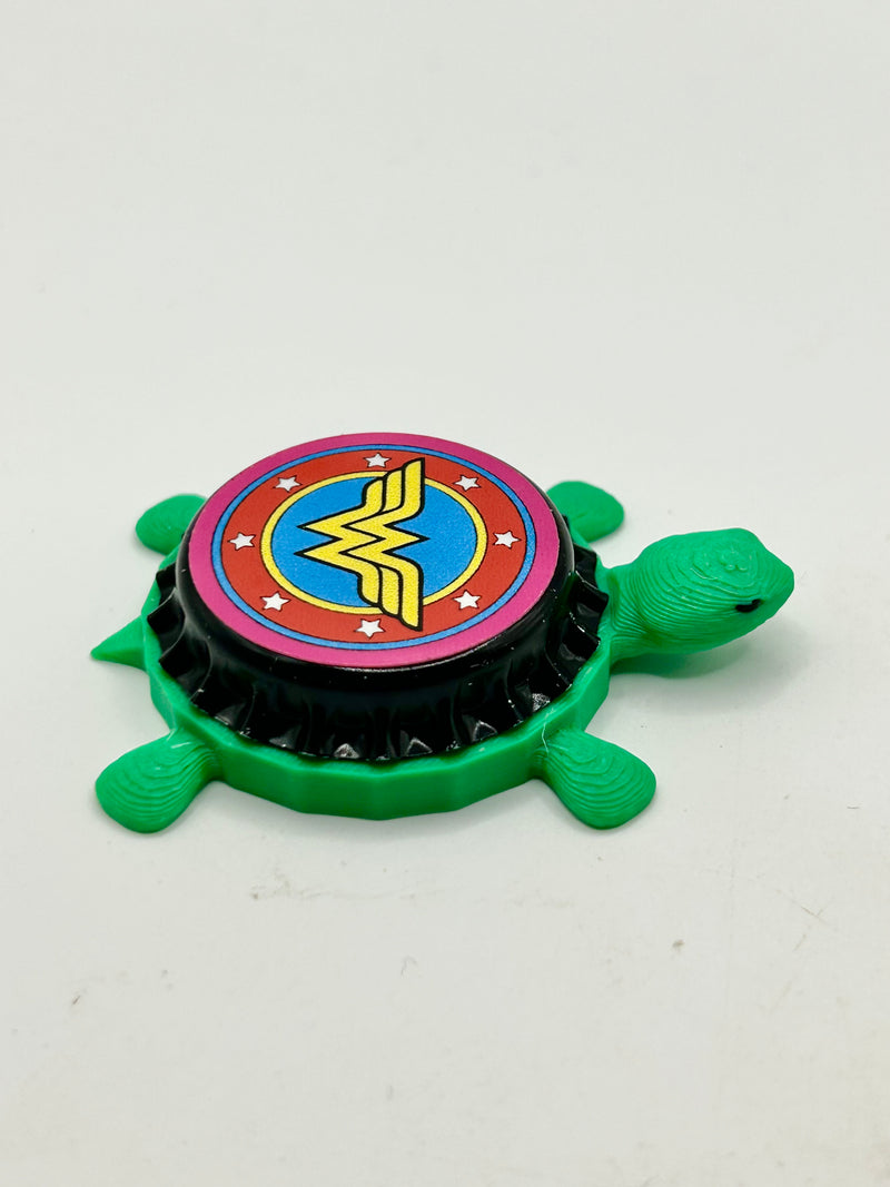 Wonder Woman - Bottle Cap Magnet Turtle