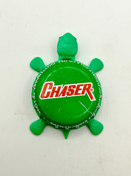 Chaser Soda - Bottle Cap Magnet Turtle Shell Shocked Art