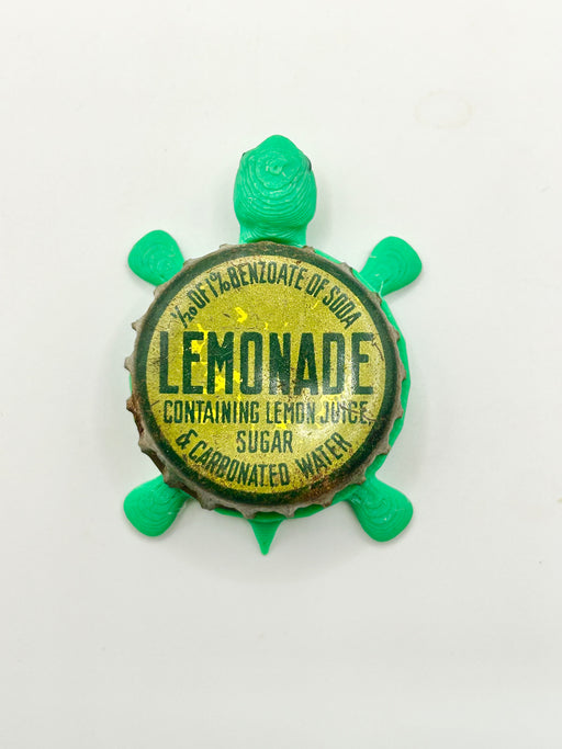 Lemonade - Bottle Cap Magnet Turtle Shell Shocked Art