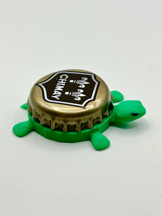Chimay Brewery (Brown) - Bottle Cap Magnet Turtle Shell Shocked Art