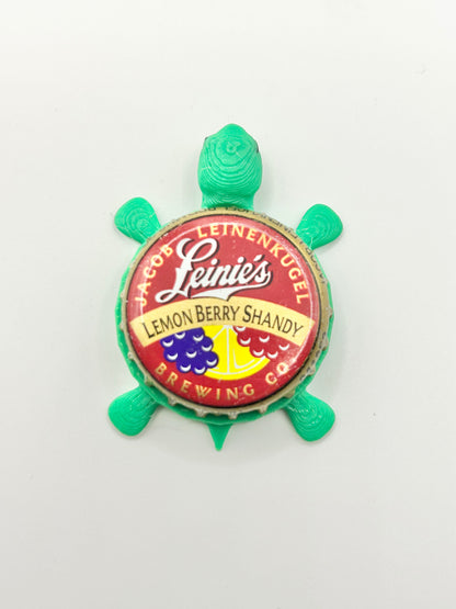 Leinenkugel's Lemon Berry Shandy - Bottle Cap Magnet Turtle Shell Shocked Art