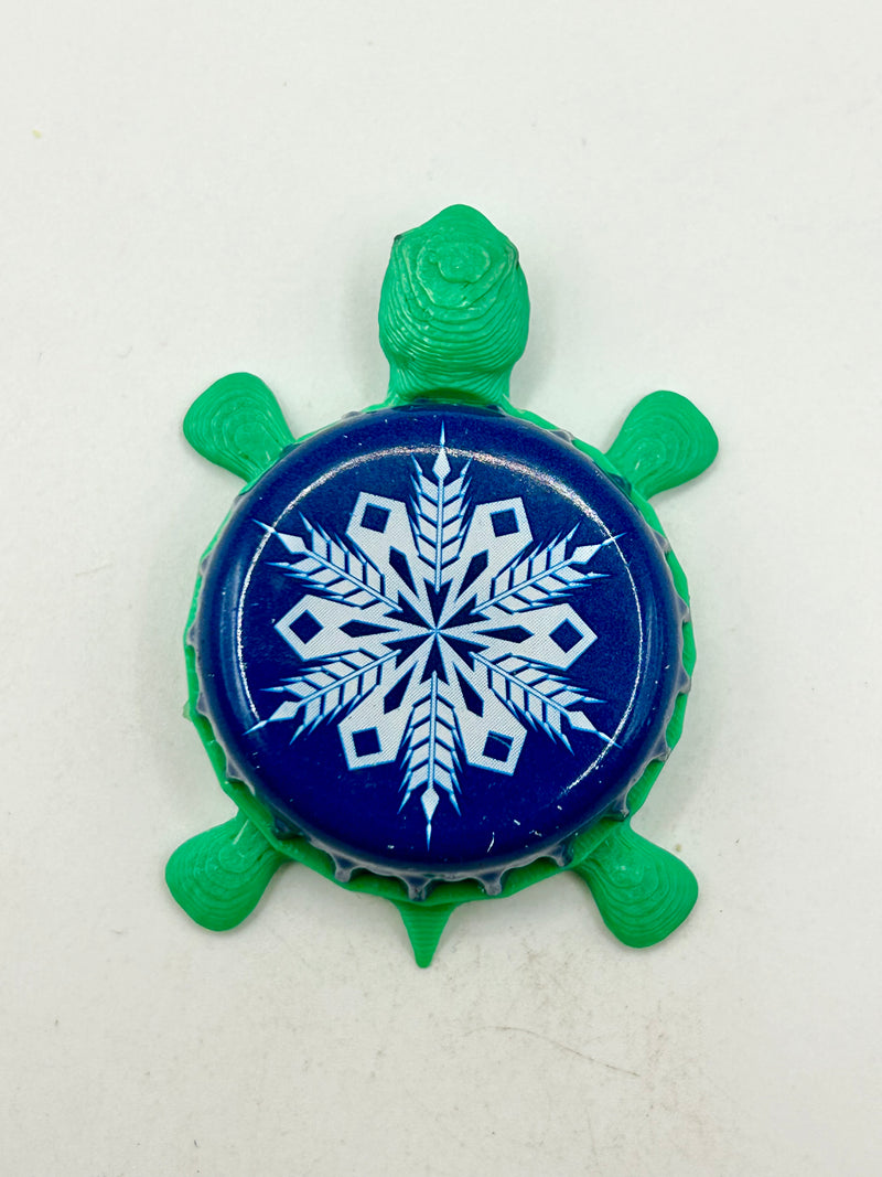 Snowflake - Bottle Cap Magnet Turtle (Copy) Shell Shocked Art