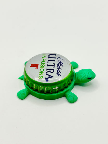 Michelob Ultra Infusions (Green) - Bottle Cap Magnet Turtle Shell Shocked Art