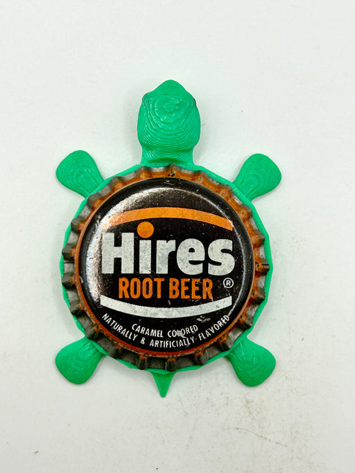 Hires Root Beer (Orange & Brown) - Bottle Cap Magnet Turtle Shell Shocked Art