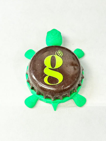 Green’s Premium Pilsner - Bottle Cap Magnet Turtle Shell Shocked Art