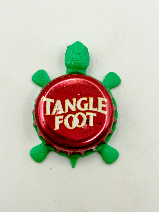 Tangle Foot - Badger Brewing - Bottle Cap Magnet Turtle Shell Shocked Art