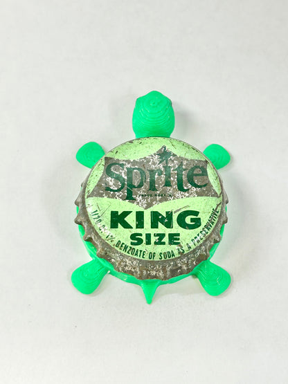 Sprite, King Size (Vintage) - Bottle Cap Magnet Turtle Shell Shocked Art