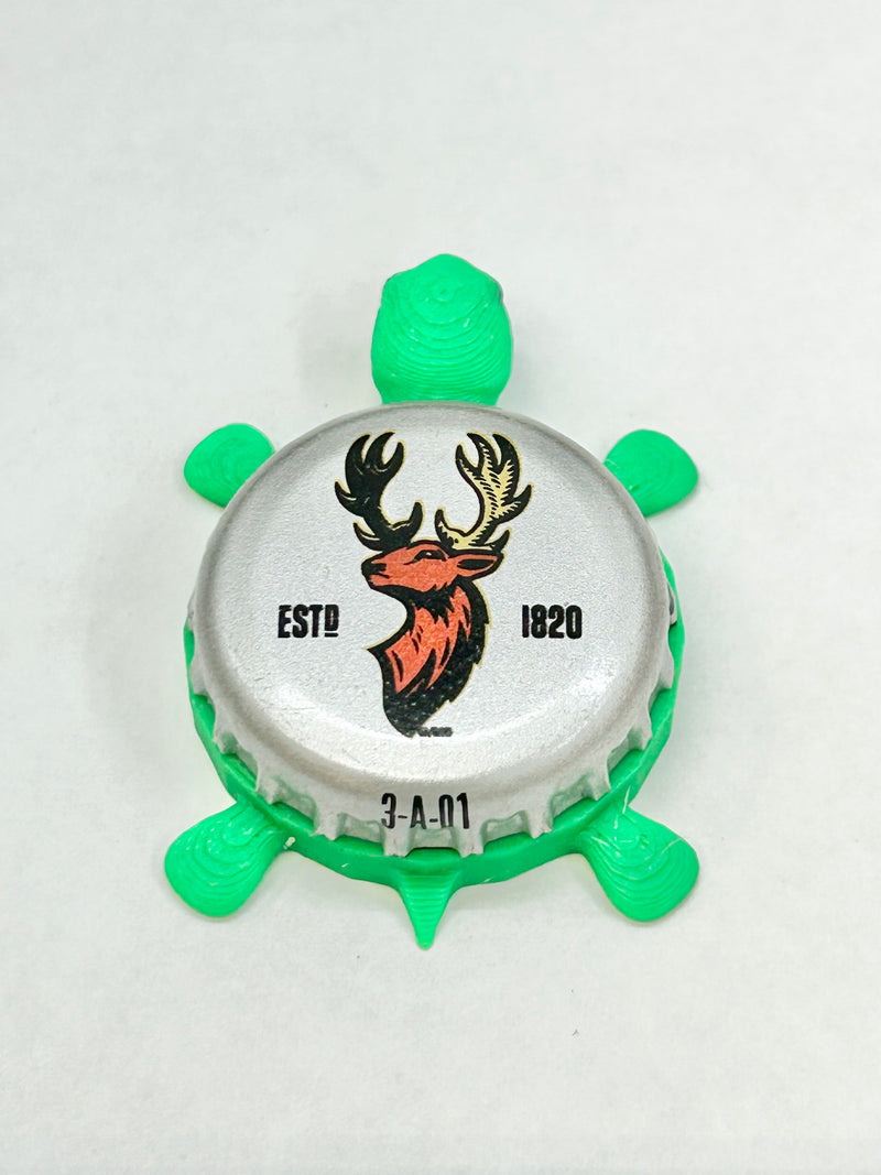 Alexander Keith Brewing (Silver) - Bottle Cap Magnet Turtle Shell Shocked Art