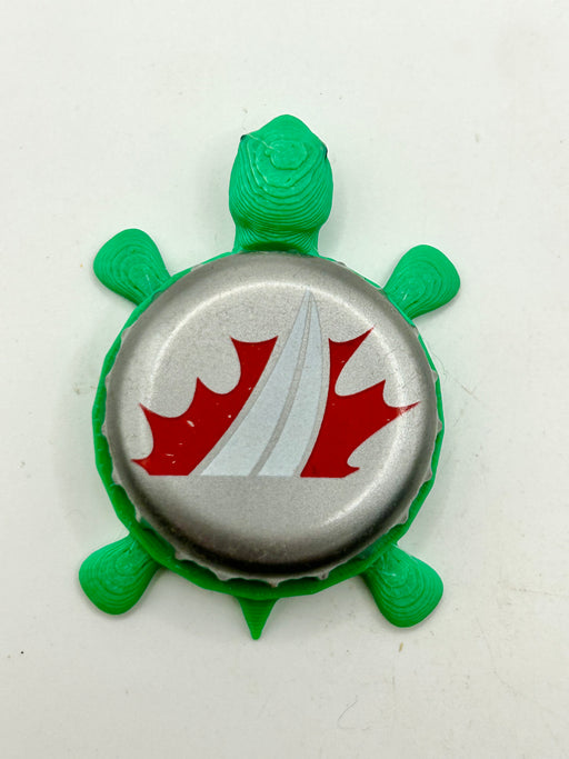 Labatt Blue (Fin) - Bottle Cap Magnet Turtle Shell Shocked Art