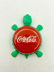 Coca Cola - Bottle Cap Magnet Turtle Shell Shocked Art