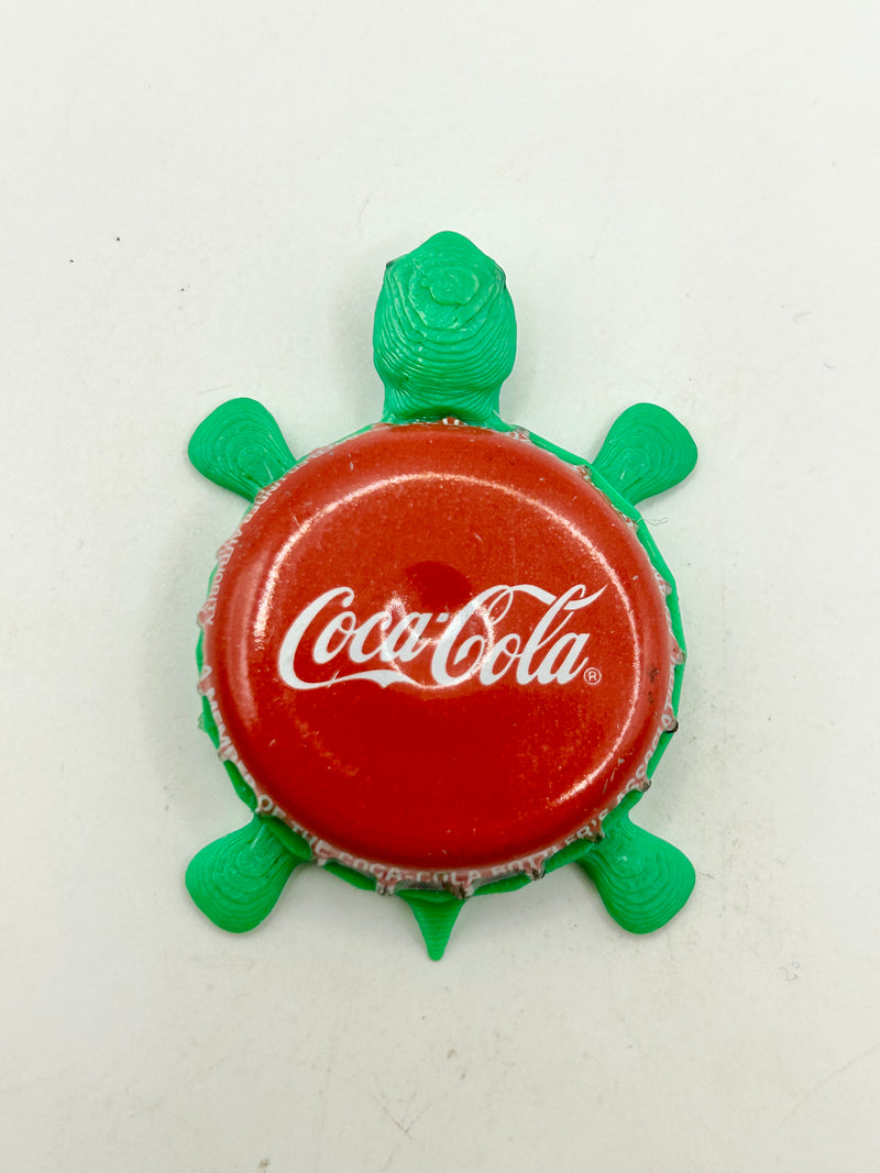 Coca Cola - Bottle Cap Magnet Turtle Shell Shocked Art