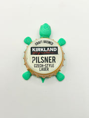 Kirkland Pilsner Czech Style Lager - Bottle Cap Magnet Turtle Shell Shocked Art
