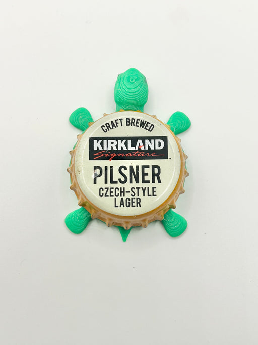 Kirkland Pilsner Czech Style Lager - Bottle Cap Magnet Turtle Shell Shocked Art