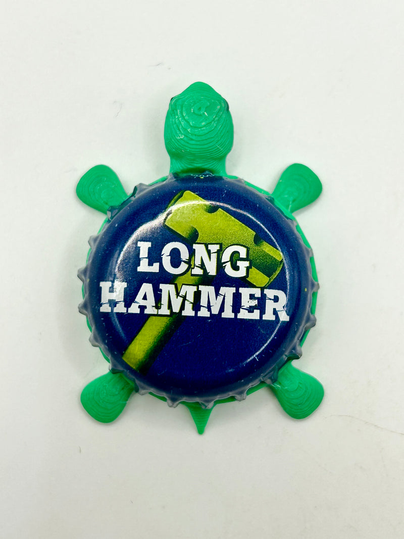 Red Hook Long Hammer IPA - Bottle Cap Magnet Turtle Shell Shocked Art