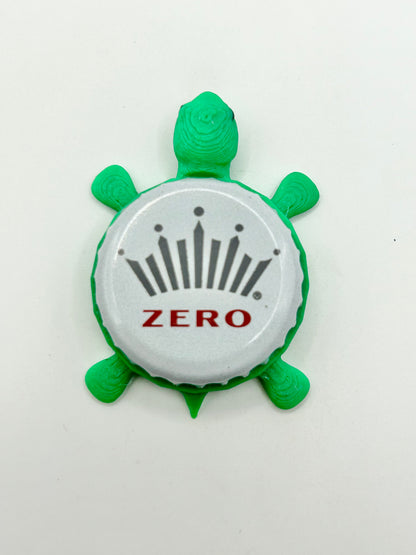 Budweiser Zero - Bottle Cap Magnet Turtle Shell Shocked Art