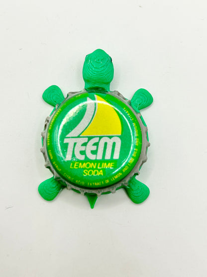 Teem - Bottle Cap Magnet Turtle Shell Shocked Art