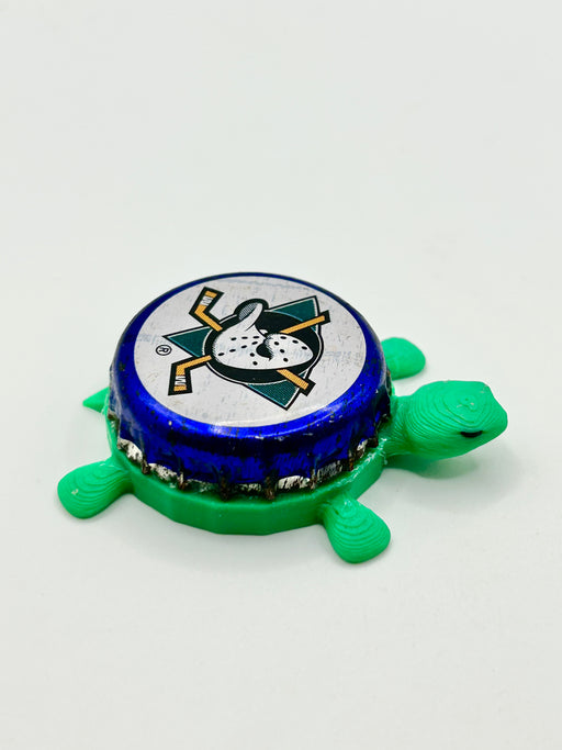 Mighty Ducks - Bottle Cap Magnet Turtle Shell Shocked Art