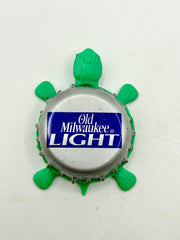 Old Milwaukee Light Beer (Rectangle) - Bottle Cap Magnet Turtle Shell Shocked Art
