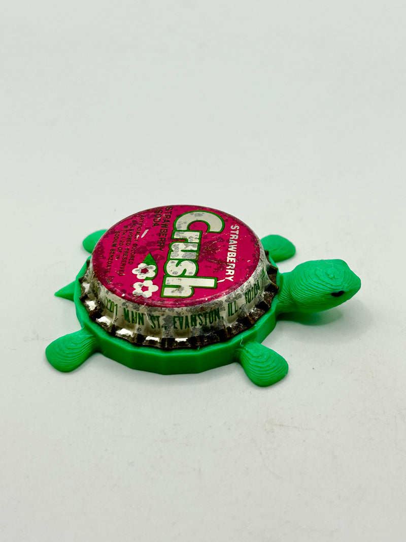 Strawberry Crush Soda (Vintage) - Bottle Cap Magnet Turtle Shell Shocked Art