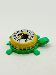 Tusker Beer - Bottle Cap Magnet Turtle Shell Shocked Art