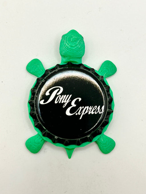 Pony Express - Bottle Cap Magnet Turtle Shell Shocked Art