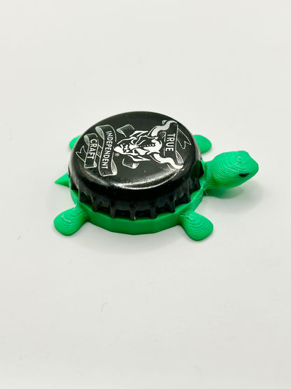 Stone True Independent Craft (Black) - Bottle Cap Magnet Turtle Shell Shocked Art