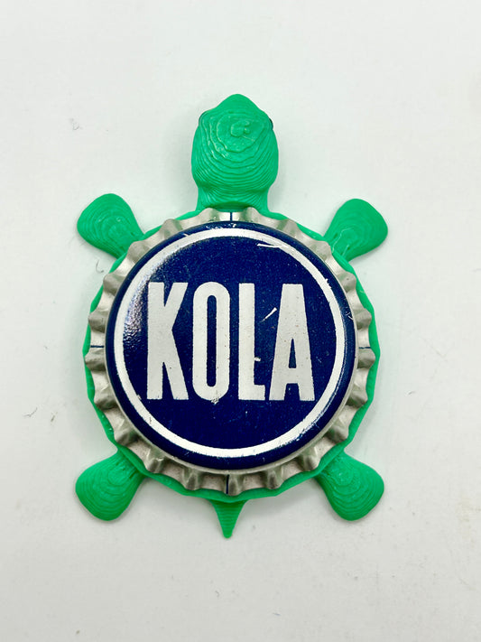 Kola - Bottle Cap Magnet Turtle Shell Shocked Art