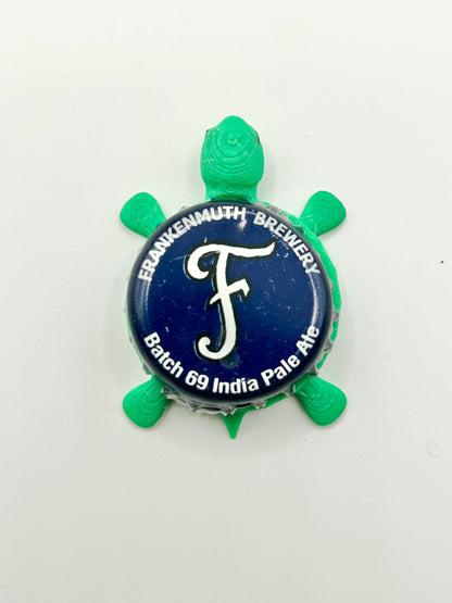Frankenmuth Batch 69 IPA - Bottle Cap Magnet Turtle Shell Shocked Art